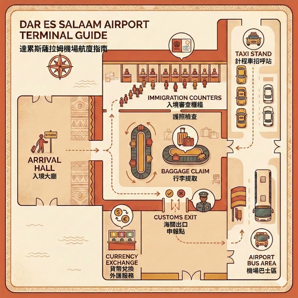 達累斯薩拉姆機場航廈指南